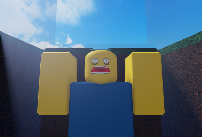 A noob falling in a glass tube.